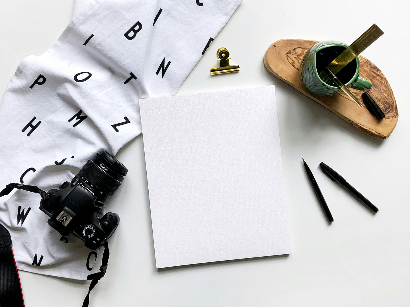 paper on a table